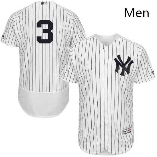 Mens Majestic New York Yankees 3 Babe Ruth White Home Flex Base Authentic Collection MLB Jersey